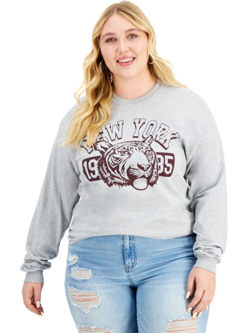 Love Tribe Womens Trendy Plus Size Cotton Graphic T-Shirt